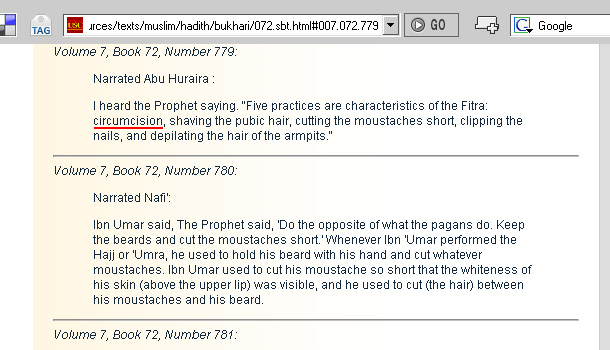 Sahih Bukhari Voume 7, Book 72 Number 779